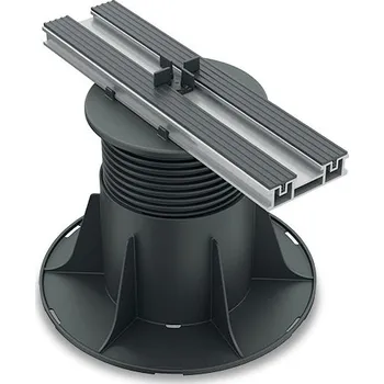 Rektifikační terč H 165-235 mm | s hlavou na uchycení hliníkového roštu (Stavitelný terč s výškou od 165 mm do 235 mm I základna Ø 200 | hlava Ø 120 mm se čtyřmi úchyty pro fixaci hliníkového roštu | nosnost 1500 kg)