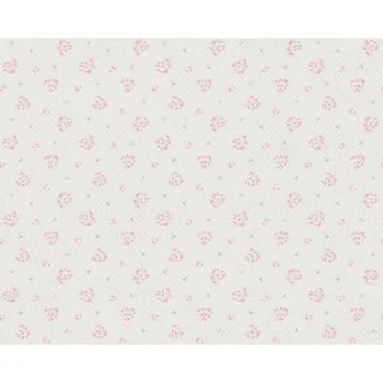 Tapeta Vliesová tapeta s jemným květinovým vzorem - krémová, šedá, růžová, 390673 / Tapety na zeď 39067-3 Maison Charme (0,53 x 10,05 m) A.S.Création