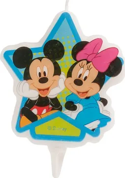 Dortová svíčka Dekora Mickey & Minnie narozeninová svíčka 7,5 cm