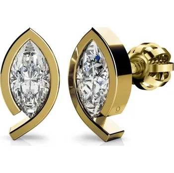 Náušnice Couple, Náušnice pecky Ellen – žluté zlato se zirkonem, 585-68-3-0135.0Z00.0.00.001.05