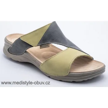 Dámská zdravotní obuv MEDISTYLE DITA 4D-T16/1-7 pantofel šedo-zelený, šedo-zelená - 41