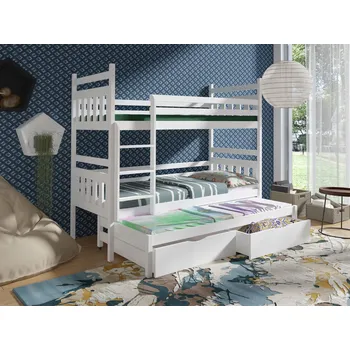 Postel Nabytek-dreveny.cz Patrová postel Tosia masiv Rozměr postele: 80x170cm, Odstín postele: olše