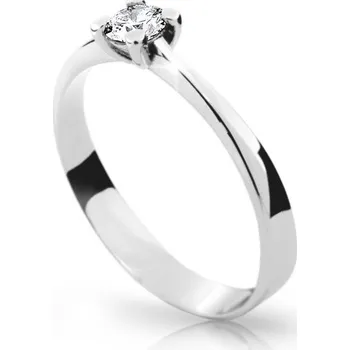 Prsten Zlatý zásnubní prsten DF 1905 se zirkony