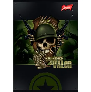 Majewski Unipap sešit A5/60l linka Military /10/ ,balení 10 ks 297663