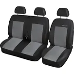 Autopotahy na Volkswagen Transporter T5, 3 místa, od r. 2003 - 2015, Lux style barva šedo černá