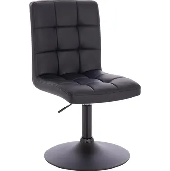 Kosmetické křeslo ekokůže Vestland na černém talíři - černé