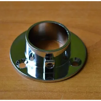 Nábytkové kování Držák šatní tyče NIKL kulatý pr.25mm