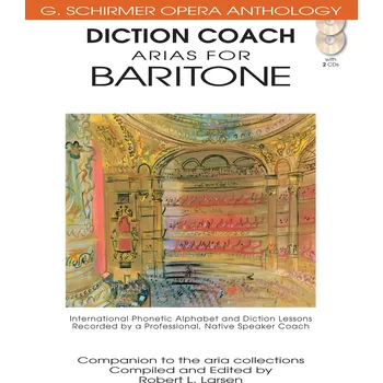Diction Coach - G. Schirmer Opera Anthology - Arias for Baritone - pro bariton 1051702