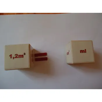 Hrací kostka Převody jednotek objemu - dřevěné kostky