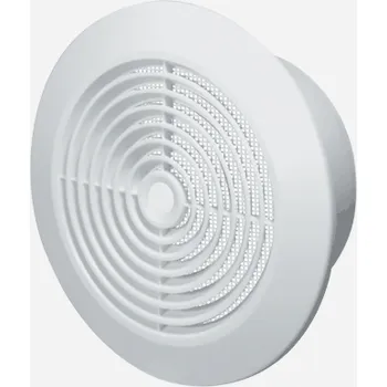 Větrací mřížka Den Braven Mřížka stropní kruhová se síťovinou Barva: Bílá, Varianta: Mřížka stropní kruhová se síťovinou, průměr 125 mm, bílá, materiál: plast