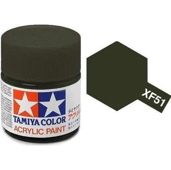Modelářská barva Akrylová barva Tamiya XF-51 Khaki Drab 10ml
