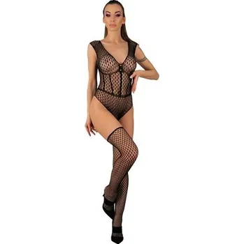 Dámské erotické boty Set LivCo Corsetti DESDEMONA body a punčochy černé S-L | LivCo Corsetti