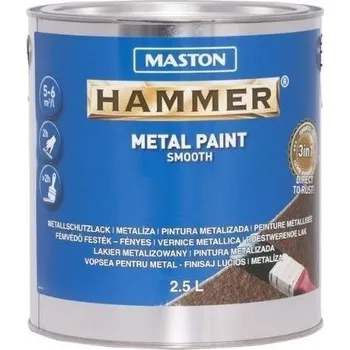 Lak na dřevo Maston Paint Hammer Smooth Brown 2,5l nátěr na rezavé i nové kovové povrchy