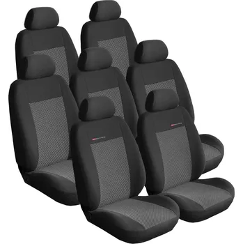 Potah sedadla Autopotahy na Seat Alhambra, od r. 1996 - 2010, 7 míst , Lux style barva šedo černá