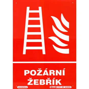 Požární žebřík (plastová tabulka A4)