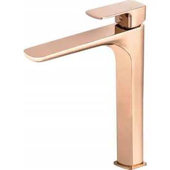 Vodovodní baterie Gamma Cubic, vysoká umyvadlová baterie, růžové zlato, GMA-BCCUW-RG