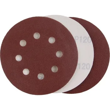 Brusný kotouč Brusný papír výsek na suchý zip 125mm,P120, 8 otvorů, sada 3ks, Festa