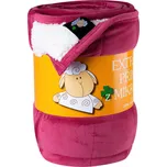 Deka z mikrovlákna OVEČKA Sleep well prošívaná jednobarevná starorůžová, 150x200cm