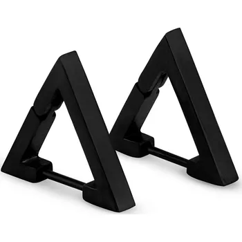 Náušnice Troli Černé trojúhelníkové náušnice KS-159 + 2 měsíce na vrácení zboží