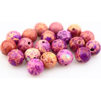 Korálek Pro Háčkování Regalit/variscit přírodní 8 mm fialový