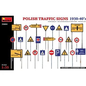 Plastikový model 1/35 Polish Traffic Signs 1930-40's