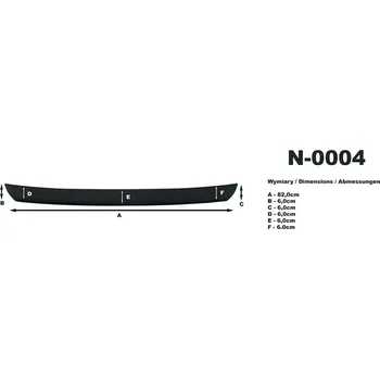 Prah karosérie Rider Kryt prahu pátých dveří Fiat 500 2007-2011, tvrzený plast
