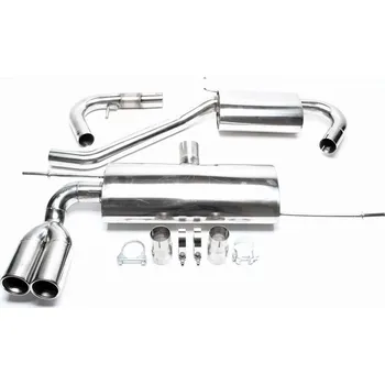 Výfukový systém TA Technix sportovní nerezový catback výfuk VW Golf V htb(1K, 04-08) kromě 4Motion, 2x 76 mm rovná nerezová koncovka s pertlem