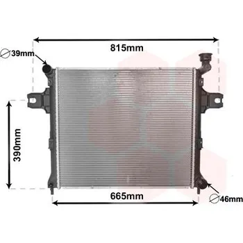 Chladič motoru Chladič, chlazení motoru VAN WEZEL 21002058