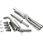 TA Technix sportovní nerezový catback výfuk VW Golf III Variant (1H, 91-99), 2x 76 mm rovná nerezová koncovka s pertlem