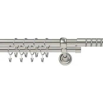 Garnýž Kovové garnýže dvouřadé 16 a 16mm - Chrom