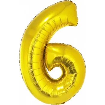 PartyDeco Foliový balónek "6"
