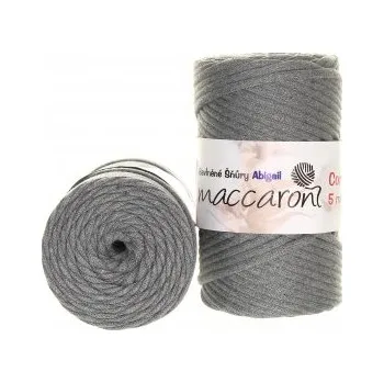 Příze Maccaroni Šňůry Abigail 5mm - 102 šedá