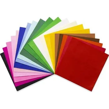 Japonský hedvábný papír - 16x16cm 20 barev. - 1 blok s 240 listy