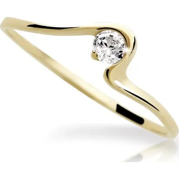 Prsten Zlatý zásnubní prsten DF 1082 se zirkony