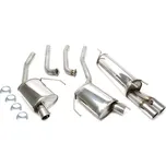 TA Technix sportovní nerezový catback výfuk Opel Omega B Caravan V6, 2x 80 mm rovná nerezová koncovka s pertlem