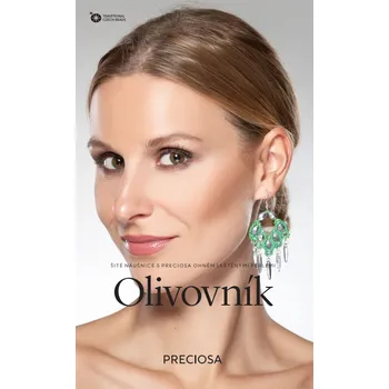 Náušnice KORÁLKOVÁ STAVEBNICE - OLIVOVNÍK - náušnice (1pár) (ŠITÉ NÁUŠNICE S PRECIOSA OHNĚM LEŠTĚNÝMI PERLEM)