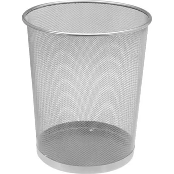Odpadkový koš Koš na papír kovový stříbrný KLC
