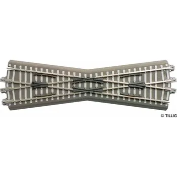 Modelová železnice TT - B křižovatka s podložím 15° 166mm