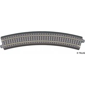 Modelová železnice TT - kolej oblouková s podložím R21 r353mm 30°