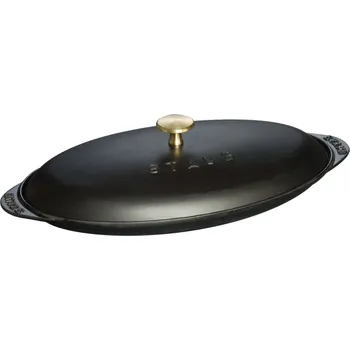 Hrnec Pekáč na rybu s poklicí černá - STAUB (Litinový Pekáč na rybu černá - STAUB)