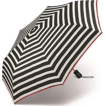 Deštník Plně automatický deštník Happy Rain 46864 - Black & White Barva: Černá-pruhy