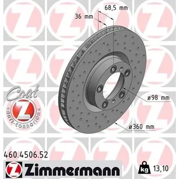 Brzdový kotouč Brzdový kotouč ZIMMERMANN 460.4506.52