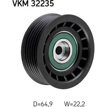 Vratná/vodicí kladka, klínový žebrový řemen SKF VKM 32235