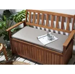 Sedací polštář na lavičku šedé šňůrky na zavázání podložka odolná vůči UV záření Beliani