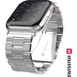 Řemínek SWISSTEN pro Apple Watch 42mm / 41mm / 40mm / 38mm - nerezový - stříbrný