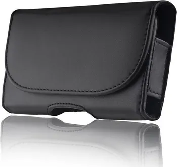 Pouzdro na mobilní telefon Leather Case Belt 6" černé