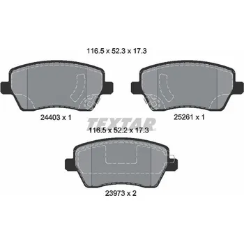 Brzdová destička Sada brzdových destiček, kotoučová brzda TEXTAR 2440301
