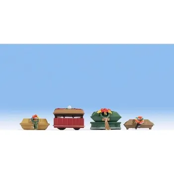 Modelová železnice H0 - rakve 4 kusy