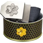 JaHan Textilní opasek khaki v dárkové krabičce