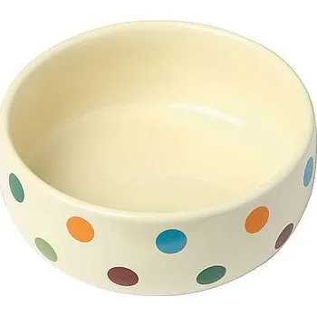 miska pro malé zvíře Miska pro králíky keramická s puntíky